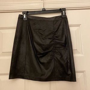 Free People Rumi Ruched Skirt Black S NWOT